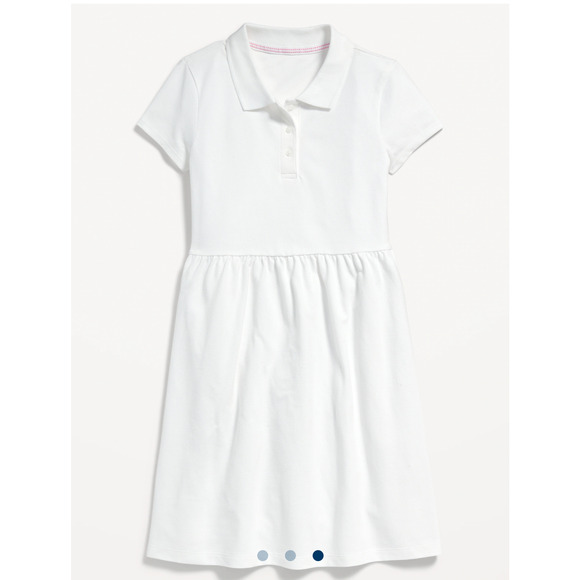 Old Navy School Uniform Fit & Flare Pique Polo Dress for Girl's Small 6-7, NWT - Picture 1 of 3
